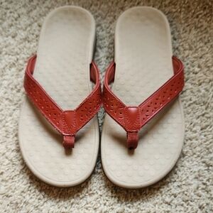 Vionic Red and Beige Sandals